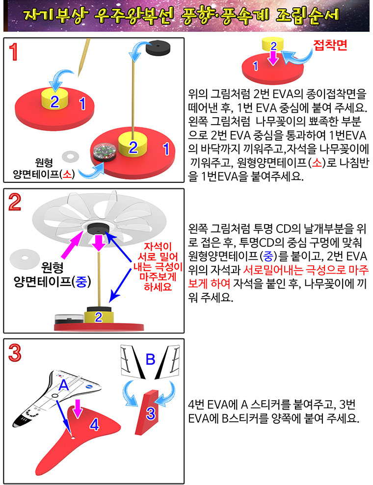 집콕과학 자기부상 우주왕복선 풍향풍속계 만들기